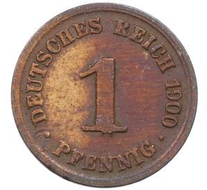 1 пфенниг 1900 года D Германия — Фото №1