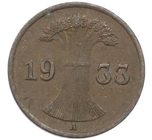 1 рейхспфенниг 1933 года A Германия — Фото №1