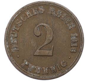 2 пфеннига 1916 года A Германия — Фото №1