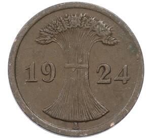 2 рентенпфеннига 1924 года A Германия — Фото №1