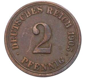 2 пфеннига 1905 года A Германия — Фото №1