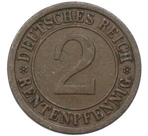 2 рентенпфеннига 1924 года A Германия — Фото №2