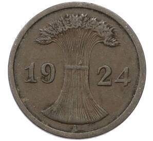 2 рентенпфеннига 1924 года A Германия — Фото №1
