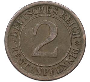 2 рентенпфеннига 1924 года A Германия — Фото №2