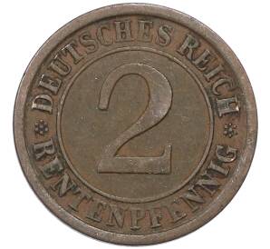2 рентенпфеннига 1924 года A Германия — Фото №2