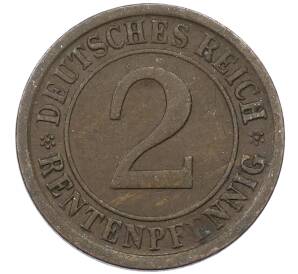 2 рентенпфеннига 1924 года A Германия — Фото №2