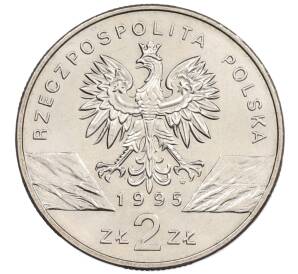 2 злотых 1995 года Польша «Всемирная природа — Сом» — Фото №2