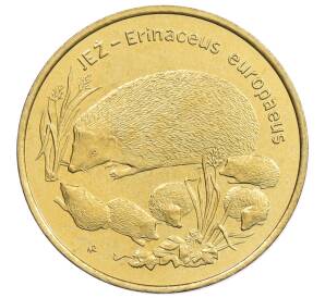 2 злотых 1996 года Польша «Всемирная природа — Еж» — Фото №1