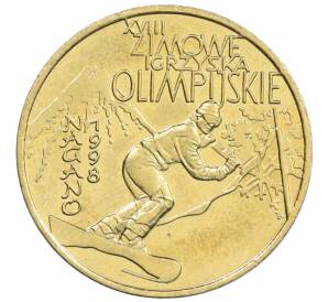 2 злотых 1998 года Польша «XVIII зимние Олимпийские Игры 1998 в Нагано» — Фото №1