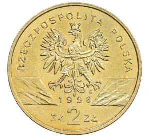 2 злотых 1998 года Польша «Всемирная природа — Жаба» — Фото №2