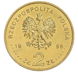 2 злотых 1998 года Польша «100 лет открытию полония и радия» — Фото №2
