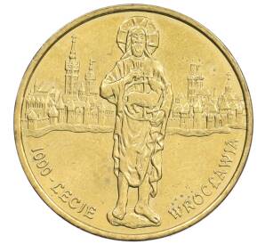2 злотых 2000 года Польша «1000 лет городу Вроцлав» — Фото №1