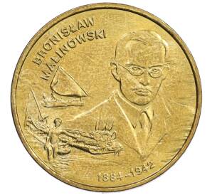 2 злотых 2002 года Польша «Польские путешественники — Бронислав Малиновский» — Фото №1