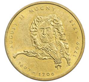 2 злотых 2002 года Польша «Польские правители — Август II Сильный» — Фото №1