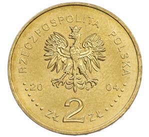 2 злотых 2004 года Польша «История польского злотого — голова девушки на 1 злотом 1924 года» — Фото №2
