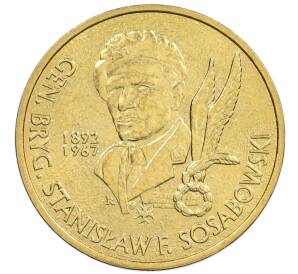 2 злотых 2004 года Польша «Генерал Станислав Сосабовски» — Фото №1