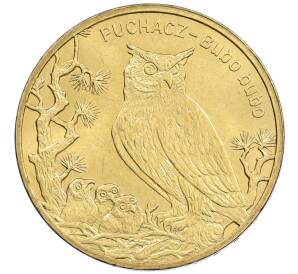 2 злотых 2005 года Польша «Всемирная природа — Филин» — Фото №1