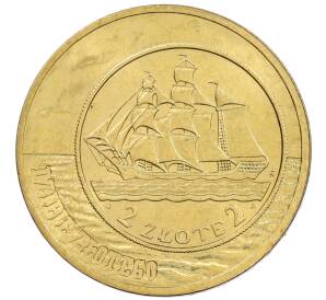 2 злотых 2005 года Польша «История польского злотого — парусное судно на 2 злотых 1936 года» — Фото №1