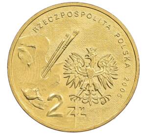 2 злотых 2005 года Польша «Художники Польши 19-20 века — Тадеуш Маковский» — Фото №2
