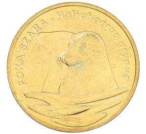 2 злотых 2007 года Польша «Всемирная природа — Длинномордый тюлень» — Фото №1