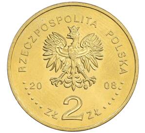 2 злотых 2008 года Польша «40 лет политическому кризису в Польше 1968 года» — Фото №2