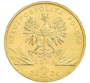 2 злотых 2009 года Польша «Всемирная природа — Зеленая ящерица» — Фото №2