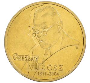 2 злотых 2011 года Польша «100 лет со дня рождения Чеслава Милоша» — Фото №1