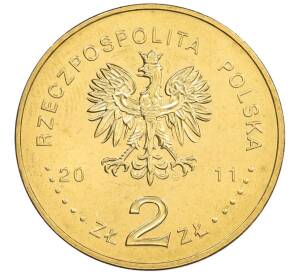 2 злотых 2011 года Польша «Польские футбольные клубы — Полония Варшава» — Фото №2