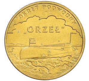 2 злотых 2012 года Польша «Польские суда — Подводная лодка Орел» — Фото №1