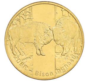 2 злотых 2013 года Польша «Всемирная природа — Зубр» — Фото №1