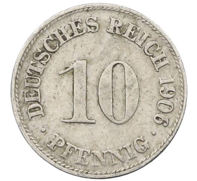 Монета 10 пфеннигов 1906 года D Германия (Артикул: M2-89357) — Фото №1