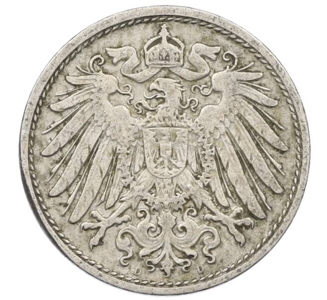 Монета 10 пфеннигов 1906 года D Германия (Артикул: M2-89357) — Фото №2