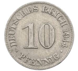 10 пфеннигов 1914 года D Германия — Фото №1