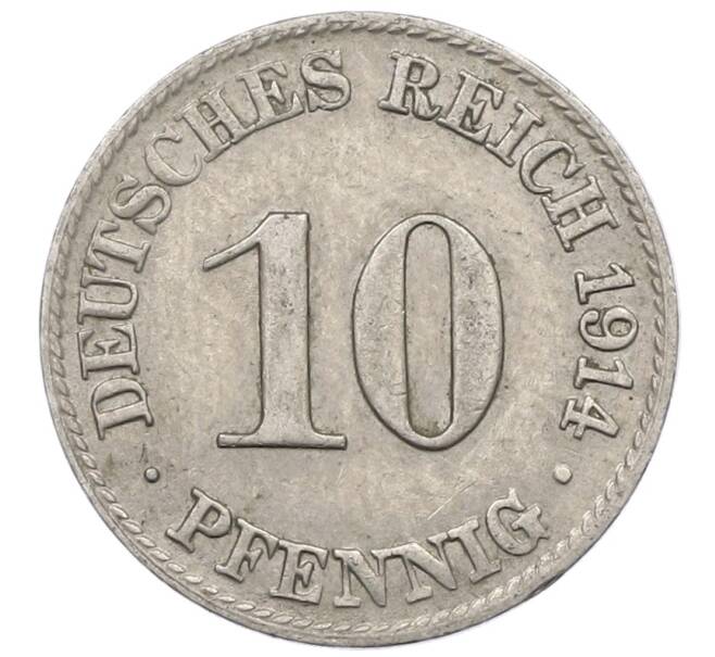 Монета 10 пфеннигов 1914 года D Германия (Артикул: M2-89369) — Фото №1