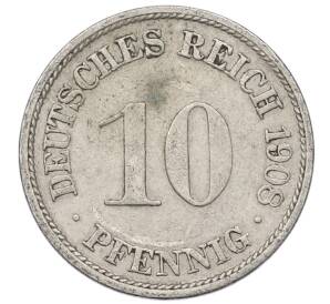 10 пфеннигов 1908 года F Германия — Фото №1