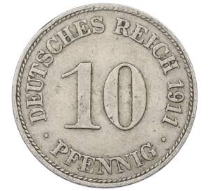 10 пфеннигов 1911 года D Германия — Фото №1