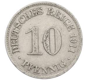 10 пфеннигов 1911 года D Германия — Фото №1