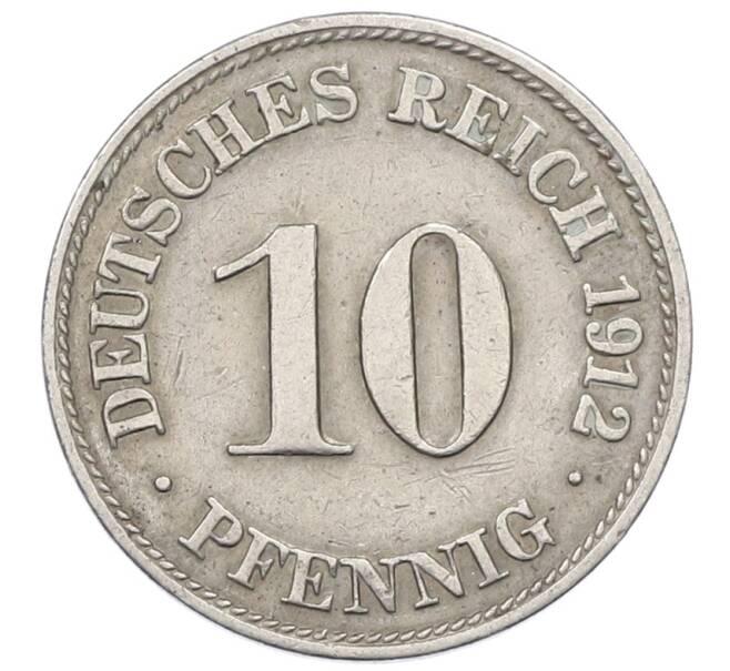 Монета 10 пфеннигов 1912 года D Германия (Артикул: M2-89426) — Фото №1