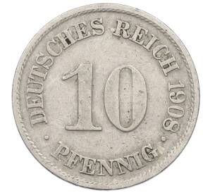 10 пфеннигов 1908 года A Германия — Фото №1