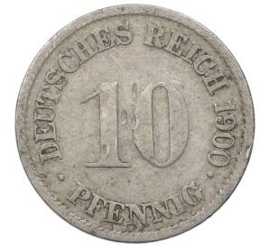 10 пфеннигов 1900 года G Германия — Фото №1