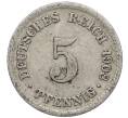 Монета 5 пфеннигов 1908 года F Германия (Артикул: M2-89460) — Фото №1