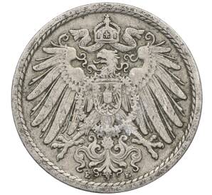 5 пфеннигов 1908 года E Германия — Фото №2