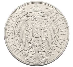 25 пфеннигов 1911 года А Германия — Фото №1