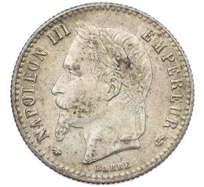 50 сантимов 1867 года А Франция — Фото №2