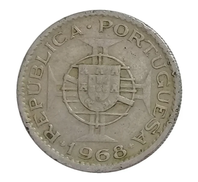 Монета 2,5 эскудо 1968 года Португальская Ангола (Артикул M2-32273)