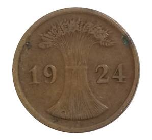 2 рентенпфеннига 1924 года J Германия — Фото №1