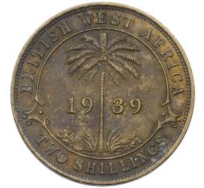 2 шиллинга 1939 года KN Британская Западная Африка
