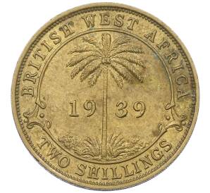 2 шиллинга 1939 года KN Британская Западная Африка