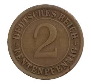 2 рентенпфеннига 1924 года J Германия — Фото №2