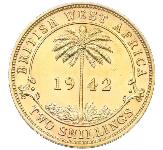 Монета 2 шиллинга 1942 года KN Британская Западная Африка (Артикул: K12-65939) — Фото №1